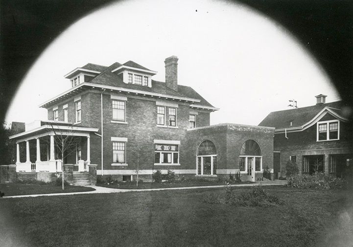Exterior view of the Bard Residence, built in 1912.