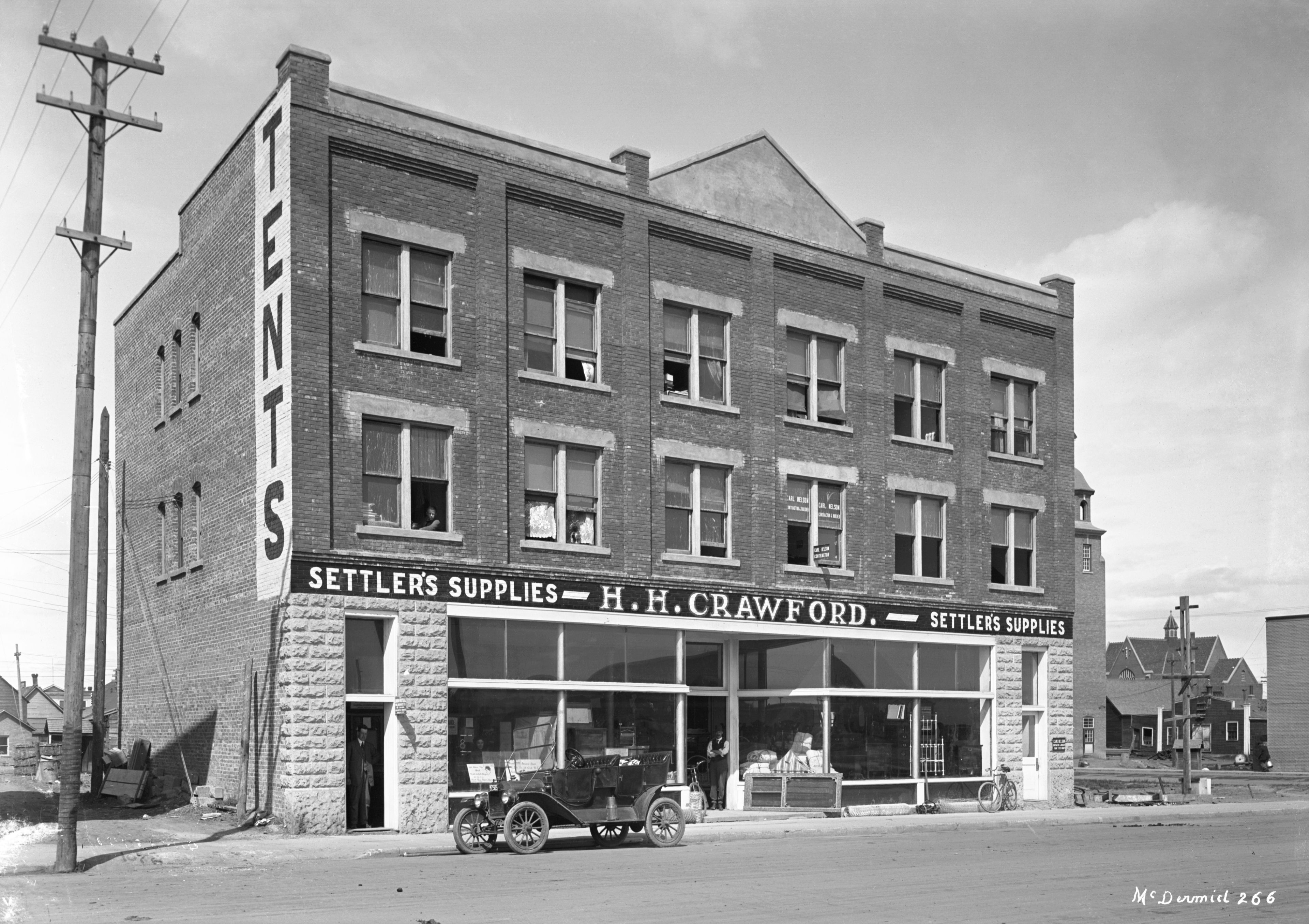 Photograph of Crawford Block, an important historical building in Edmonton.