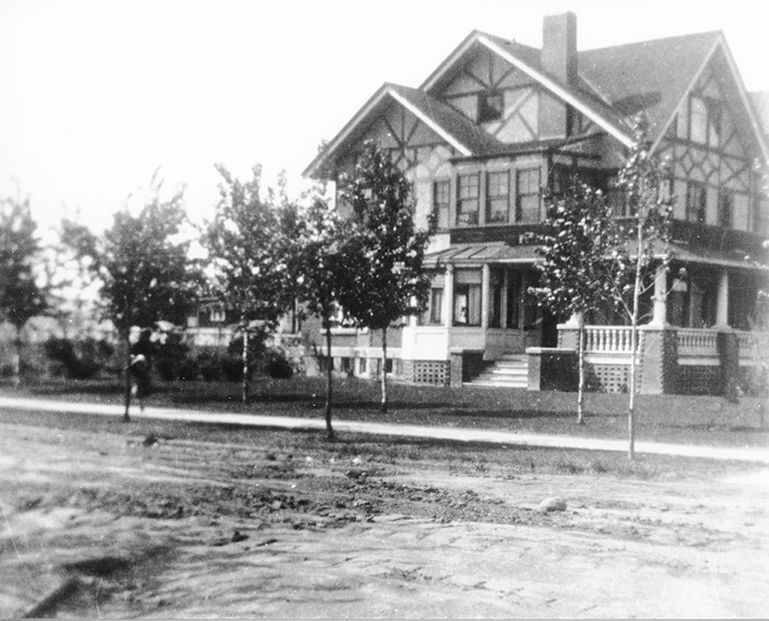 Exterior view of Dr. Eardley Allin Residence, a historic building in Edmonton.