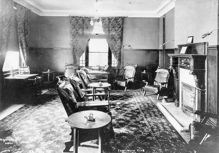 Interior view of the Edmonton Club in 1909