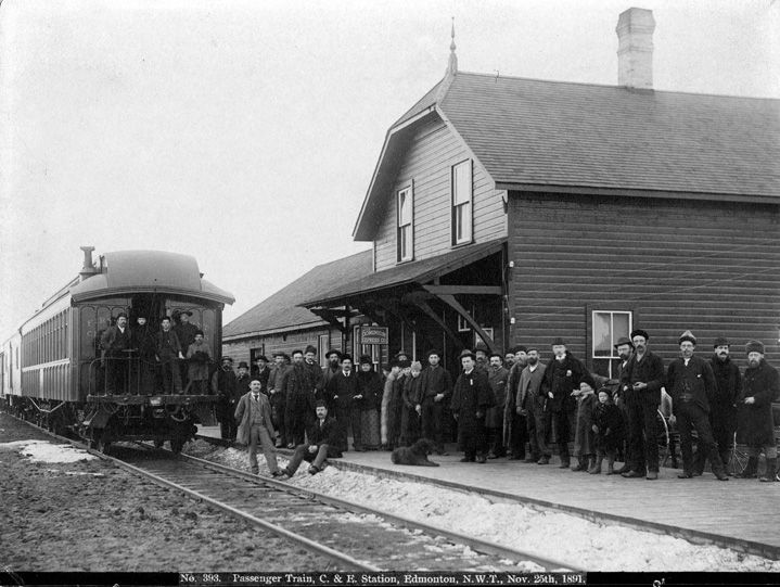 First train into South Edmonton, 1890