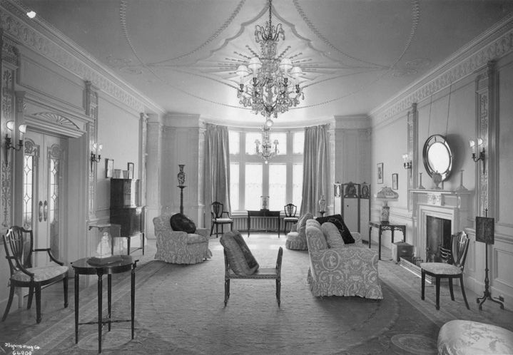 Interior view of the Drawing Room in Government House, 1913.