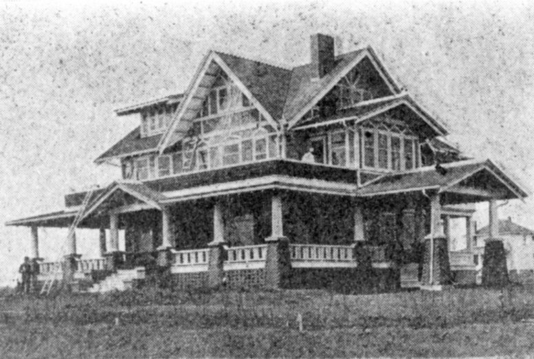 Exterior view of the Holgate Residence taken in 1913.