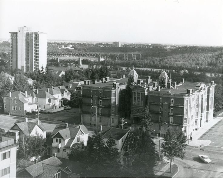 Le Marchand Mansion, ca. 1966, 116 Street looking south-east