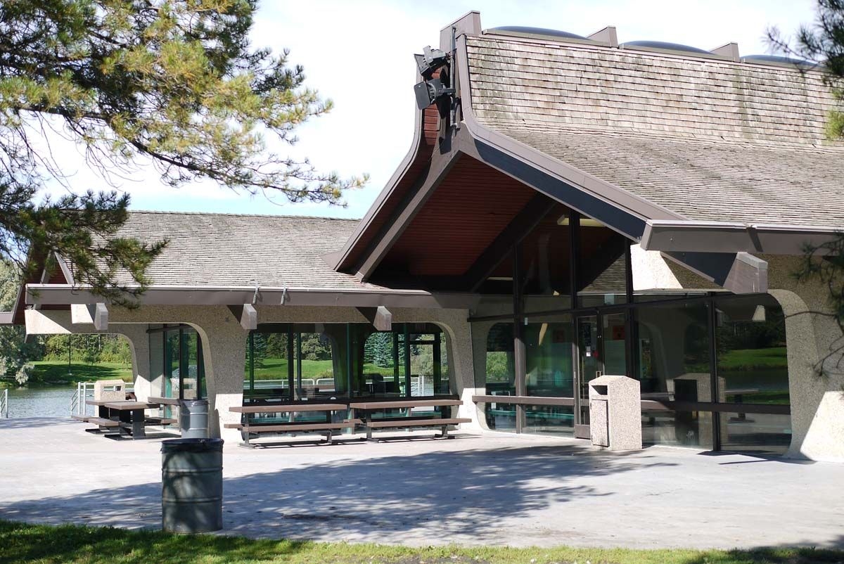 Mayfair Park Pavilions, 2013, side view. Photo courtesy of Ann Hall.