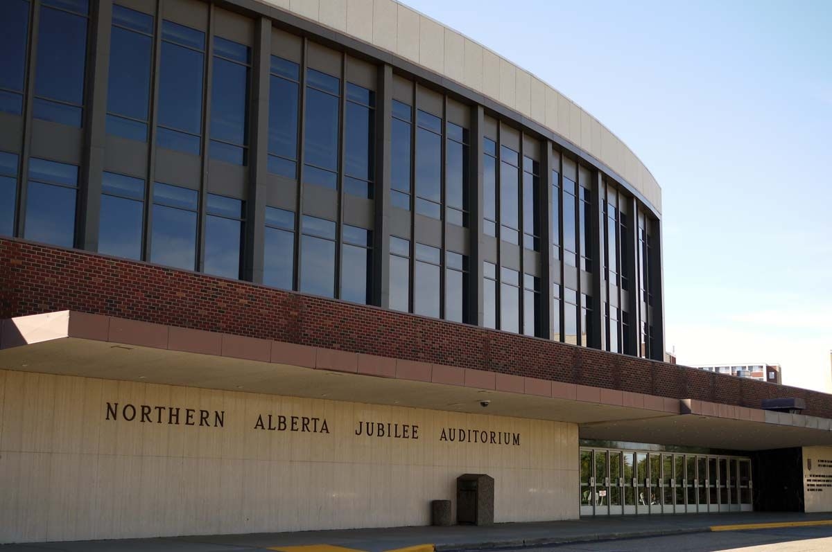 Northern Alberta Jubilee Auditorium, 2013, front elevation. Photo courtesy of Ann Hall.