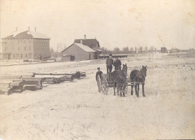 Exterior view of the Strathcona Hotel from 1891.