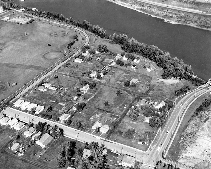 Photograph of Walterdale taken circa 1965, showcasing the area in a historical context.