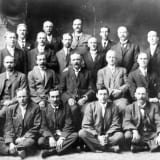 Group photo including William West, 1912. City of Edmonton Archives EA-10-3151.