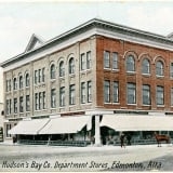 Exterior view of Hudson's Bay Company Building, taken in 1910.