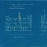 Blueprint plans for the Lambton Block dating back to 1914.