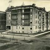Exterior view of the Le Marchand Mansion, circa 1914.