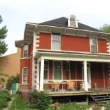 Margaret Martin Residence, 2006, front elevation with bay window. City of Edmonton Archives EA-792-285.
