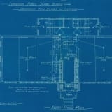 Old Glenora School, first floor plan for proposed new school, 1918