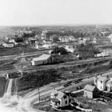 Exterior view of Oliver neighborhood, circa 1912.