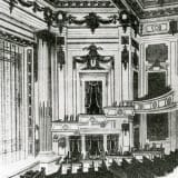 Interior view of the Pantages Theatre in 1913, showcasing its architectural design.