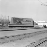 A detailed view of the exterior of the Varscona Theatre, circa 1940.