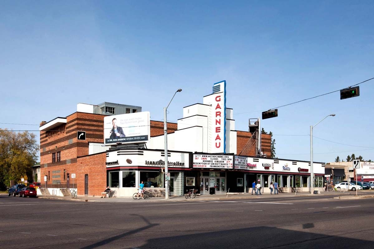 Garneau Theatre, 2008, front elevation. Photo by James Dow. Courtesy of COE Sustainable Development.